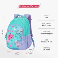 kids school bag-teal 4