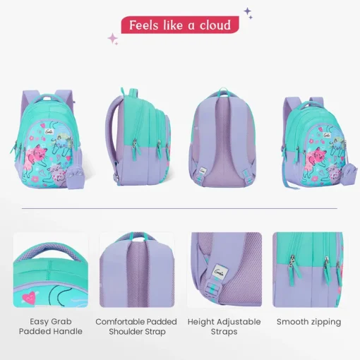 kids school bag-teal 5