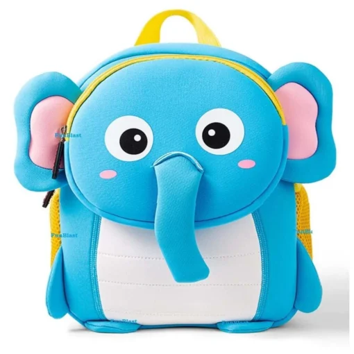 American Tourister Teddy Design Kid's Backpack, Girls & Boys Trendy School Backpacks - Kiztopia style-2 Elephant Blue/pink