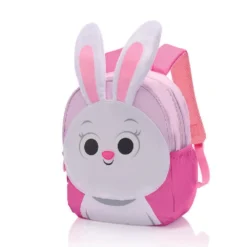 American Tourister Teddy Design Kid School Backpack, Girls & Boys Trendy School Bag - Kiztopia style-2 Rabbit White/Pink