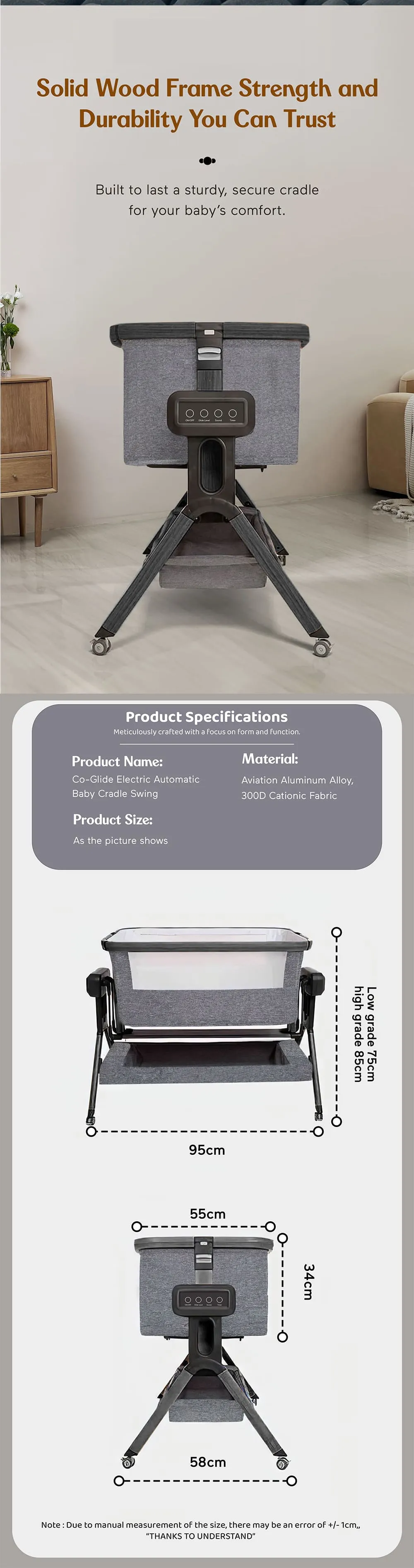 Automatic Electric Baby Cradle